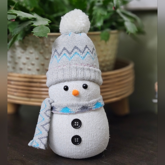 Stuffed Snowman Decor Handmade - Picture 1 of 2